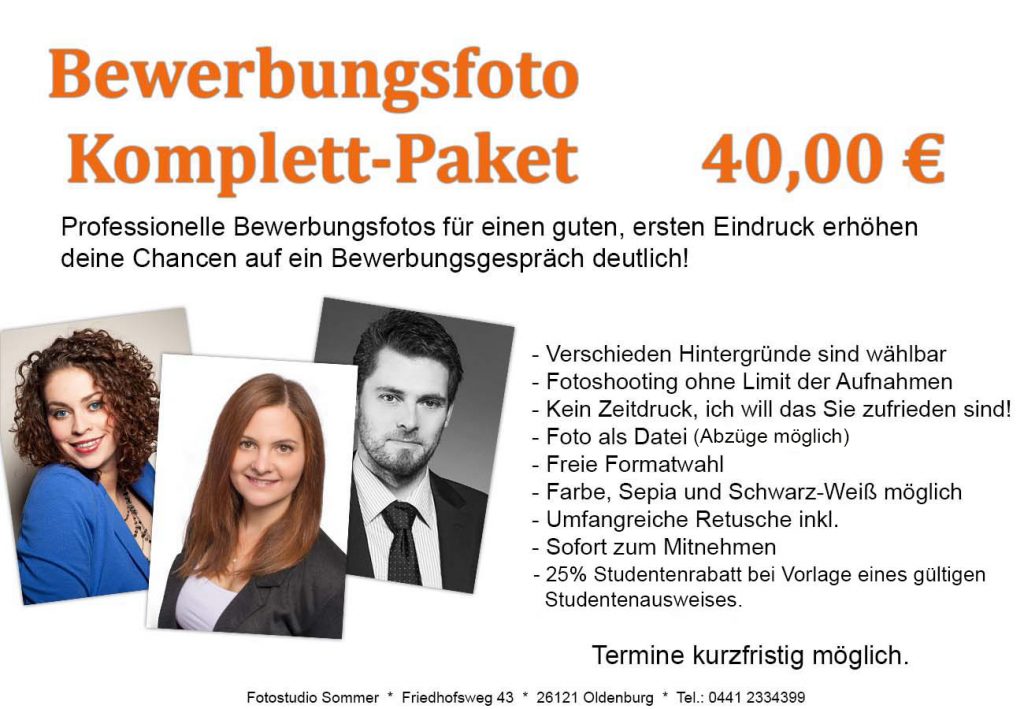 Bewerbungsfotos in Oldenburg